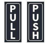 4 paia di cartelli push pull for porte in PVC multicolore 12x5 cm