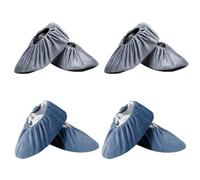 4 paia di copriscarpe, riutilizzabili, antiscivolo, lavabili, di alta qualità, per gli ospiti, artigiani, protezione del pavimento, impermeabili, per interni e per la casa, colore: blu tortora e
