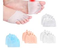 4 paia di correttori e separatori per dita dei piedi, in morbido silicone per alluce valgo, sovrapposizione delle dita e sollievo dal dolore, cuscinetti traspiranti e flessibili per l'allineamento
