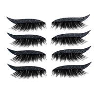 4 paia di eyeliner adesivo per ciglia adesivo multiuso a lunga durata, tipo 4Professionale e alla moda