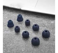 4 paia di gommini di ricambio in silicone per auricolari Beats Flex/X/Powerbeats Pro, con montaggio sul collo, antiscivolo, comodi e sicuri per lo sport (blu scuro)