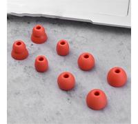 4 paia di gommini di ricambio in silicone per auricolari Beats Flex/X/Powerbeats Pro, con montaggio sul collo, antiscivolo, comodi e sicuri per lo sport, colore rosso