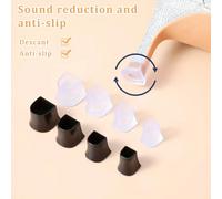 4 paia di protezioni per tacchi alti a forma di U trasparenti, antiscivolo, copritacchi per ridurre il rumore Tagli Unica,4 paia di S,4 paia di M,4 paia di XS,4 paia LTPU