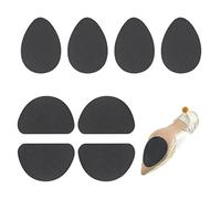 4 paia di solette antiscivolo, clip per scarpe antiscivolo, in gomma antiscivolo, autoadesivi antiscivolo con tacco alto, adesivi per ridurre il rumore del tallone (nero), Een Kleur, taglia unica
