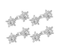 4 paia di spille staccabili per jeans con fibbia in vita a stella regolabile per pantaloni non cucito richiesto spille a stella fibbia alla moda