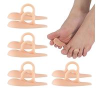 4 paia Dita a Martello Correttore, Cuscinetti in Gel per Dita a Martello, Raddrizza Dita Dei Piedi, Cuscinetti a Sollievo, Piastre per Dita Curve, Per Sovrapposizione Toes separates (Colore Pelle)