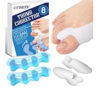 4 Paia Separatore Dita Piede, Riutilizzabile Distanziatore Dita Piedi, Professionale Toe Spacer Silicone, Ridurre Pressione e Facile Da Pulire, Taglia Unica, Per Donne E Uomini