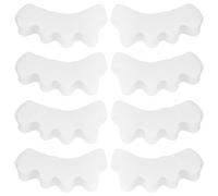 4 Paia Separatori Per Dita dei Piedi, Gel di Silice 2-Separatore Per Dita dei Piedi Correzione del Dolore Per Borsite Plantari Strumento Martello Piastra Per Dita dei Piedi Piastra (bianco)