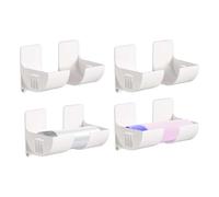 4 Paia Supporti per Sacchetti Della Spazzatura a Parete,Autoadesivo Organizzatore Portarotolo,Dispenser Sacchi della Spazzatura Montaggio,Porta Sacco Della Spazzatura in Plastica,per cucina,bagno, ecc