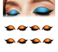 4 Pair Lazy Eye Shadow Eyelash Patch, 2025 New Eyeshadow Eyelash Stickers, 3-in-1 Self-Adhesive Reusable Fast Eye Makeup Stickers with False Lashes, Shadow, Eyeliner, for Party, Prom (4Pcs-A)