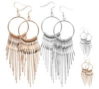 4 Pairs Orecchini Pendenti Cerchietto Cerchio Alla Moda Per Donna