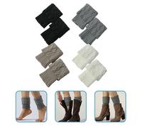 4 Pairs Over Knee Leg Warmers Ice Skating for Figure Scalda Gambe