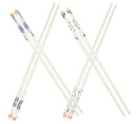 4 Pairs Utensili Da Portata Bacchette Cancelli in Ceramica Riutilizzabili