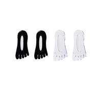 4 Pairs Women's Toe Socks Breathable Invisible Socks Sweat-absorbent Deodorantblack &