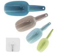 4 paletta per gelato in plastica, per uso domestico, per cucina, bar, buffet, feste, cereali, 50/100/150/250 ml