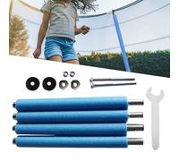 4 pali di ricambio per trampolino - 1,8 - 4,8 m, pali di sicurezza per trampolino, pali per rete trampolino con manicotto in schiuma, parti di ricambio universali per trampolini in acciaio robusto con