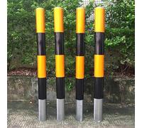 4 pali di sicurezza in metallo for vialetti, paletti di sicurezza interrati, pali stradali for segnalazione traffico, coni stradali standard for garage(Color 1,H100xW11.4cm (39.4x4"))
