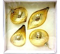 4 PALLE ORO TORSEE IN VETRO