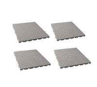 4 Pallet in Plastica, Pallet in Plastica Impilabili per Pavimenti, Ripiani Leggeri a Griglia per lo Stoccaggio di Merci, Ideali per Supermercati e Magazzini(Gray,80x5 cm/31.5x2 in)