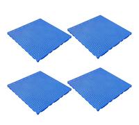 4 Pallet in Plastica, Pallet in Plastica Impilabili per Pavimenti, Ripiani Leggeri a Griglia per lo Stoccaggio di Merci, Ideali per Supermercati e Magazzini(Blue,100x5 cm/39.4x2 in)