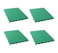 4 Pallet in Plastica, Pallet in Plastica Impilabili per Pavimenti, Ripiani Leggeri a Griglia per lo Stoccaggio di Merci, Ideali per Supermercati e Magazzini(Green,100x5 cm/39.4x2 in)