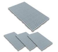 4 Pallet in Plastica per lo Stoccaggio in Cantina, Leggeri e Impilabili, Traspiranti e Resistenti All'umidità, per Garage, Supermercati, Magazzini(Gray,100x60x5cm/40x24x2in)