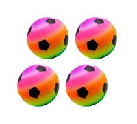 4 Palline in PVC Giocattolo per Bambini. Pallone da Calcio Gonfiabile con Arcoíris. Palla Morbida per Bambini. Pallone da Gioco, Parco, Piscina, Vacanze. Diametro 23cm
