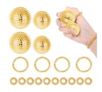 4 palline per riccio + 10 anelli per agopressione + 4 bracciali per agopressione, set di anelli per massaggio a batteria, skills borderline, palla per riccio in metallo, per alleviare lo stress o
