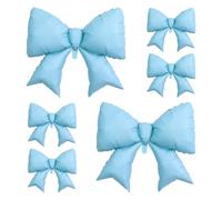 4 palloncini a nastro oversize jumbo, con fiocco, per feste, coquette, decorazioni per feste di compleanno, baby shower, addio al nubilato (celeste)