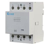 4 Palo Modulo Contatore 63A N/O 230V,Tensione Bobina VAC N Per EUROPA COMPONENTS