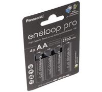 4 Panasonic Eneloop Pro Aa Eco Ricaricabili Batteries HR6 4BL 1.2V 2500mAh