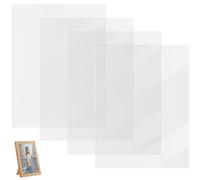 4 pannelli acrilici trasparenti A4, piastra in vetro, pannelli in plastica trasparente, 210 x 297 mm, fogli 'acrilico per cornici, cornici da tavolo, decorazione per display