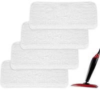 4 panni di ricambio per pulitore a vapore Vileda Steam XXL/PLUS XXL, lavabili per pulitore a vapore Vileda XXL, coprisedili di ricambio, in microfibra fine e durevole, colore: bianco