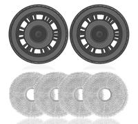 4 Panni Mocio con 2 Supporti di Ricambio Compatibili con Dreame L10s Pro Ultra Heat, L10s Ultra Gen2, X30 Ultra, X40 Ultra, L20 Ultra, X40 Master, L40 Ultra, Mova E30 Ultra Robot Aspirapolvere Ricambi