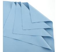 4 panni per la pulizia dell'argento, 30 x 30 cm, blu, panno per la pulizia del flauto trasversale, clarinetto, panno per la pulizia del flauto per chitarra, violino, pianoforte, soffiatore, tromba,