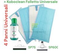 4 PANNI STRACCI PULILAVA FOLLETTO SP600s SP7s VK220s VK7s UNIVERSALI KOBOCLEAN