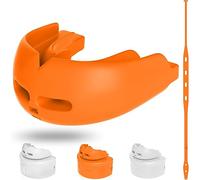 4 paradenti da calcio per bretelle, taglie giovani e adulti, paradenti da calcio per bretelle con cinghia, per sport con cinghia, boxe, morbido, di alta qualità, senza ebollizione, rugby, hockey