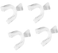 4 paradenti trasparenti in silicone per lo sbiancamento dei denti, per lo sport, bruxismo, morsi, facile da usare, per la salute e la casa, cura orale