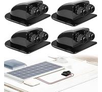 4 passacavo solare ABS doppio passacavo da 6 a 12 mm, impermeabile a energia solare, passacavo per progetti solari, camper, roulotte, barche, colore nero
