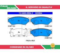 4 PASTIGLIE FRENO ANTERIORI ATE 605864
