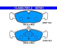 4 PASTIGLIE FRENO ANTERIORI ATE 607051 607051