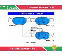 4 PASTIGLIE FRENO ANTERIORI ATE 607064