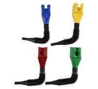 4 PC con imbuto olio pieghevole con tubo flessibile estendibile in plastica