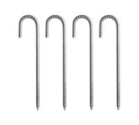 4 Pc Tenda ad alte prestazioni Peg Zincato Acciaio J Hooks Unghie Spessore Giardino Stakes Ad Alta Forza Chiodi