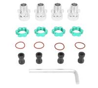 4 PCS 12mm to 17mm Aluminum Wheel Hex Hub Adapter Conversion Extension, Aluminum Alloy RC Hex Adapter for 1/10 RC Cars (Green)