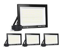 【4 PCS】 300 W Proiettore LED per esterni, 30000 lm, IP66, impermeabile spot led esterno, super luminoso, illuminazione esterna bianco caldo (3000 k), sicurezza spot led per stadi, fabbriche,