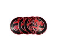 4 PCS 60mm Adesivi coprimozzi coprimozzo Protezione dalla Ruggine Centrale Emblema Adesivi per Alfa Romeo Mito Giulia Giulietta 147 155 156 159 Stelvio Auto Accessori Decorativi,A