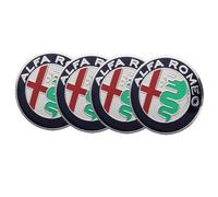 4 Pcs 60mm adesivi coprimozzi coprimozzo Protezione dalla Ruggine centrale emblema adesivi per Alfa Romeo Mito Giulia Giulietta 147 155 156 159 Stelvio auto accessori decorativi,C