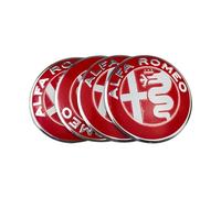 4 PCS 65mm Adesivi coprimozzi coprimozzo Protezione dalla Ruggine Centrale Emblema Adesivi per Alfa Romeo Mito Giulia Giulietta 147 155 156 159 Stelvio Auto Accessori Decorativi,B