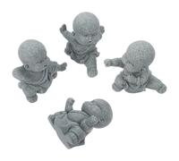 4 Pcs Accento Per La Sala Di Meditazione Statua Del Buddha Piccola